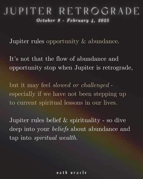 🌟 Jupiter retrograde The planet of luck, in retrograde motion. The planet of abundance + opportunity, pointing us to look within. Retrogrades bring back the past as well as expose things. The energy of a planet during retrograde functions differently, inviting us to re-examine and re-align when it comes to those themes. This is always happening for us, for the evolution of consciousness, on individual & collective levels. When we lean into the lessons - we come out the other side with... Jupiter Retrograde, Planets In Retrograde, Jupiter In Retrograde, Jupiter Meaning Astrology, Jupiter Chart Ruler, Facts About Jupiter, Our Life, Evolution, Astrology