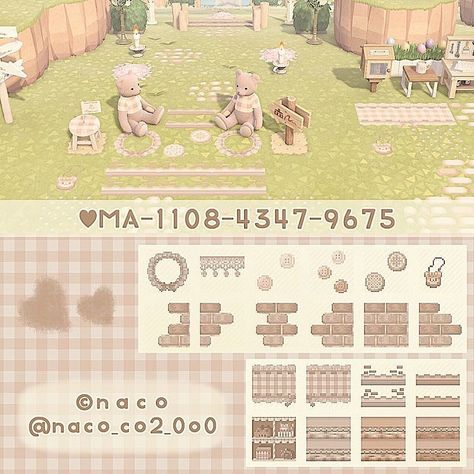 Acnh Steps, Cottagecore Animal Crossing, Ac Codes, Acnh Paths, Cottagecore Wallpaper, Pink Cottagecore, Acnh Cottagecore, Brick Path, Animal Crossing Memes