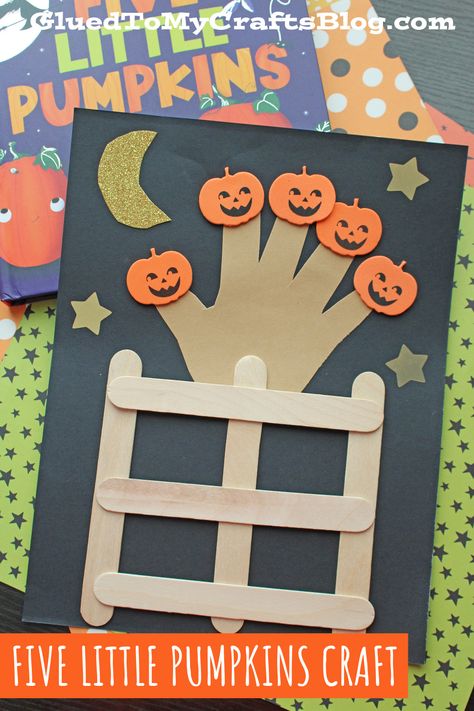 Who knew 5 little pumpkins could bring so much cuteness to the world? Get crafty and join us in making this adorable popsicle stick pumpkin fence! Bat Crafts For Preschoolers, Halloween Activities Prek, Pumpkin Patch Activities For Kids, 5 Little Pumpkins Craft, Five Little Pumpkins Craft, Preschool Pumpkins, Pumpkin Crafts Preschool, Pumpkin Patch Craft, Five Little Pumpkins