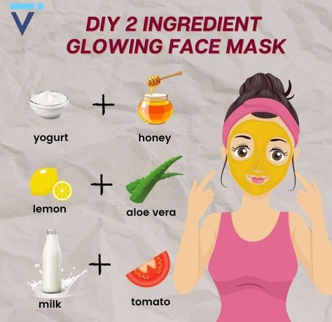 Glowing face mask Glowing Face Mask, Honey Yogurt, Glowing Face, Helpful Things, Mascara Facial, Homemade Skin Care, Light Skin, Beauty Tips, Aloe Vera