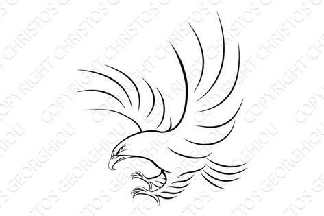 Eagle Ravenclaw Tattoo Minimalist, Minimalist Eagle Tattoo, Eagle Outline, Bird Of Prey Tattoo, Portuguese Tattoo, Small Eagle Tattoo, Eagle Illustration, Aigle Royal, Girl Arm Tattoos