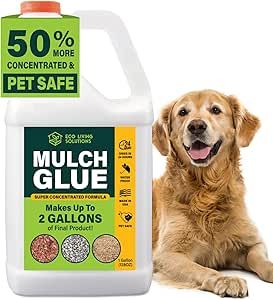 Mulch Glue for Landscaping - Rock Glue & Gravel Glue | Spray Glue for Paver Sealer | Landscape Glue for Mulch & Pebbles | Gravel Binder | Pet Safe Mulch Glue - 1 Gallon Gravel Glue, Rock Glue, Mulch Glue, Paver Sealer, Landscaping Rock, Spray Glue, Eco Garden, Wood Mulch, Garden Solutions