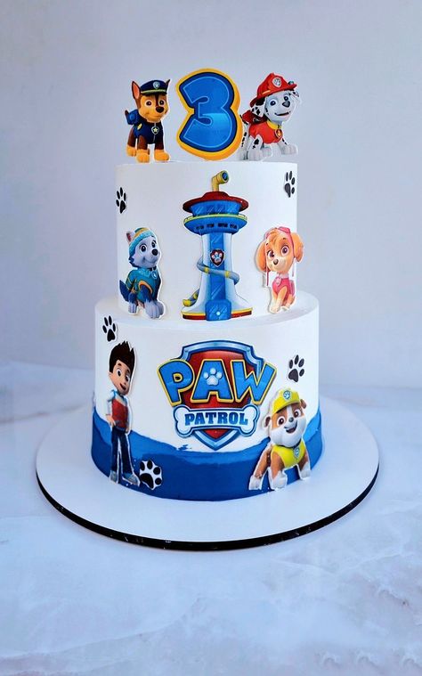 Paw Patrol Birthday Cake Boys, Pastel Paw Patrol, Paw Patrol Birthday Party Cake, Decor Tort, Fairy Birthday Cake, Paw Patrol Birthday Cake, Cake For Husband, Baby Birthday Decorations, 4th Birthday Cakes