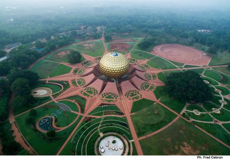 India's Utopian "Star Wars" City Auroville India, Great Philosophers, Unity In Diversity, Pondicherry, Sustainable Travel, Aikido, South India, Incredible India, Cool Places To Visit