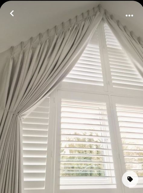 Apex Curtains, Apex Window Curtains, Triangle Window Curtains, Apex Windows, Arched Window Treatments, Apex Window, Triangle Window, Windows Curtains, Gable Window