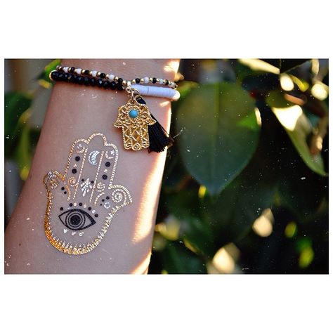 Hamsa Metallic Temporary Tattoo, W Tattoo, Hamsa Hand Tattoo, Faith Tattoo On Wrist, Bohemian Tattoo, Set Tattoo, Dragon Tattoo Back Piece, Evil Eye Tattoo, Metallic Tattoo Temporary