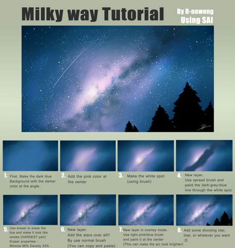 How To Draw Galaxy, Digital Art Tips, Milky Way Photography, Digital Art Tutorials, Digital Painting Techniques, Procreate Ipad Art, Digital Art Beginner, Galaxy Painting, Digital Painting Tutorials