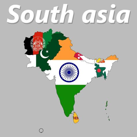 Vector map of South Asia. Separate layers and names. South Asia Map, Asia Map, Vector Map, Map Vector, South Asia, Vector Art, Vector Free, Royalty Free, Clip Art