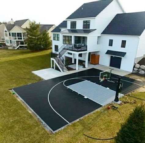 SnapSports®’s Instagram photo: “Stay Home and Play!™ on your family’s own Outdoor or Indoor Court  __________________________________ USA Made SNAPSPORTS - Top rated Safe…” Indoor Home Basketball Court, Basketball Court Home, Basketball House, Backyard Court, Backyard Entertainment, Home Basketball Court, Basketball Court Backyard, Backyard Basketball, Indoor Basketball Court