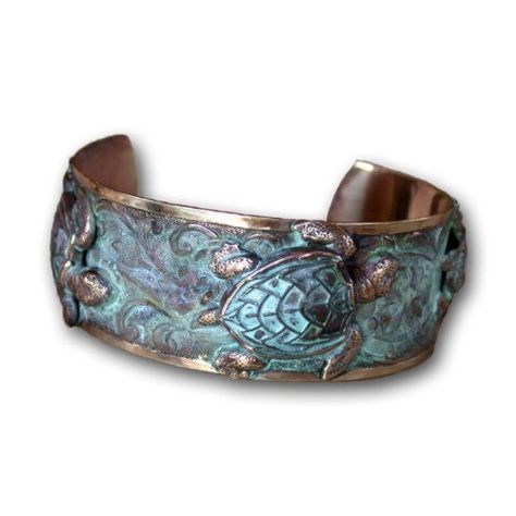 Classic Sea Turtle Cuff Bracelet - Verdigris Patina Brass -- You can find out more details at the link of the image. Sea Turtle Gifts, Hammered Cuff Bracelet, Sea Turtle Bracelet, Turtle Jewelry, Turtle Gifts, Turtle Bracelet, Kay Jewelry, Handmade Brass, Wrist Cuffs