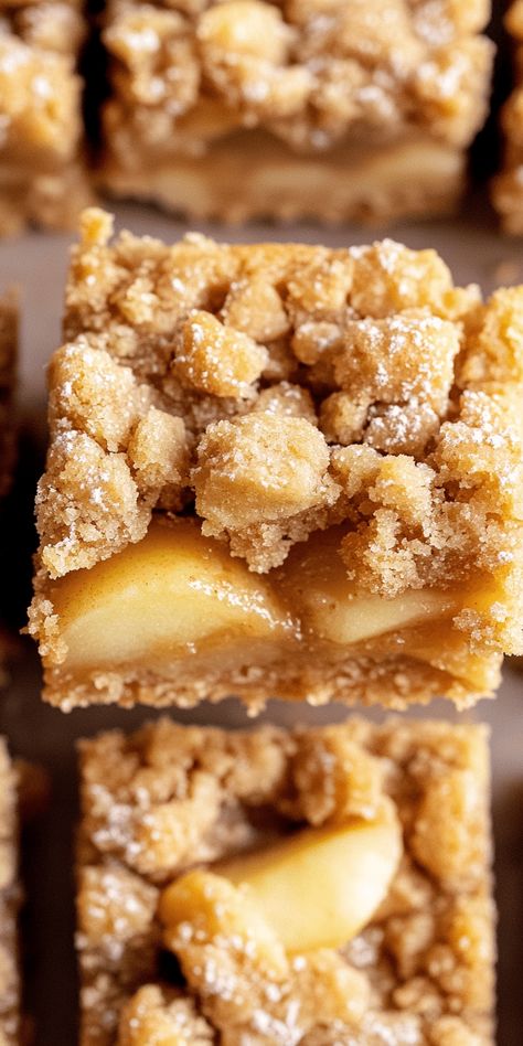 Apple Crisp Shortbread Bars – Chasety Apple Crisp Blondies, Pineapple Shortbread Bars, Apple Bar Cookies, Apple Crisp Squares, Apple Pie Shortbread Bars, Autumn Dessert Bars, Apple Crisp Shortbread Bars, Shortbread Apple Crisp Bars, Apple Desserts Thanksgiving