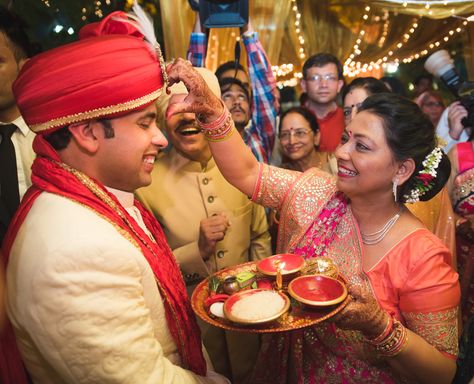 Mother-in-law joyously performing tilak ceremony on groom's arrival. In frame: Rohit Narwal and Mrs. Dagur Indian Wedding Groom, In Laws, Wedding Mood Board, Wedding Mood, In Frame, Mother In Law, Wedding Groom, Indian Wedding, Wedding Ceremony