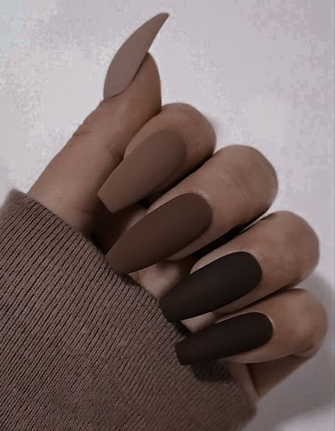 Brown Acrylic Nails, Grunge Nails, Fall Acrylic Nails, Makijaż Smokey Eye, Hot Nails, Fire Nails, Pretty Acrylic Nails, Chic Nails, Dope Nails