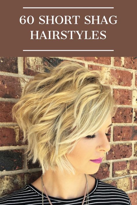 Hairstyles For 2023, Short Shaggy Haircuts, Course Hair, Short Shag Haircuts, Thick Wavy Hair, Short Shag Hairstyles, Short Shag, Chin Length Hair, Shag Hairstyles