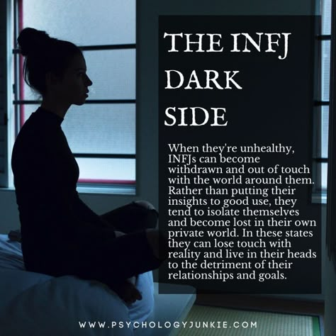 The Dark Side of Every Myers-Briggs® Personality Type - Psychology Junkie Infj Problems, Infj Psychology, Infj Things, Positive Qualities, Intj And Infj, Infj Type, Infj Mbti, Infj Personality Type, Myers Briggs Personality Types