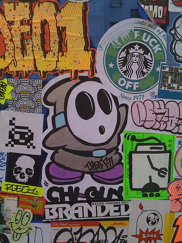 Street - Stickers in Paris | Flickr - Photo Sharing! Photo Sharing, Graffiti, Paris, Wall