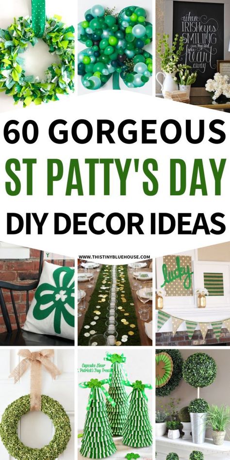 Celebrate St Patrick's day with these gorgeous DIY St Patrick's Day Decor Ideas. Cheap and easy to make these gorgeous projects are guaranteed to make St. Patty's extra special! #stpatricksdaydecor #stpatricksdaydecordollarstore #diystpatricksdaydecor #stpatricksdaydecordiy #farmhousstpatricksdaydecor Diy St Patricks Day Decor, St Patric, St Patricks Crafts, St Patrick's Day Decor, St Patricks Day Crafts For Kids, St Patricks Day Food, St Patrick's Day Decorations, St Patrick's Day Crafts, Saint Patties