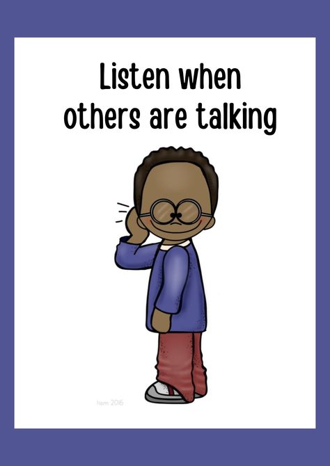 Listen when others are talking Listen When Someone Is Talking, Classroom Job Chart, Classroom Job, Spanish Colors, Classroom Charts, Job Chart, Toddler Homeschool, Class Rules, Classroom Jobs