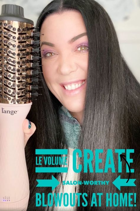 Lange Blow Dryer Brush, Lange Le Volume Brush Tutorial, Lange Hair Tools Tutorial, Lange Products, Lange Hair Tools, At Home Blowout, Home Blowout, Blow Dryer Hair, Lange Hair