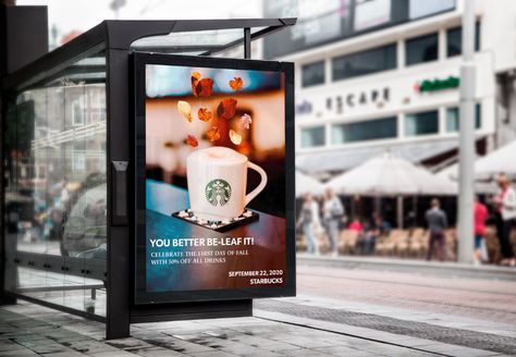 Starbucks Poster on Behance Starbucks Poster, Tv Advertising, Get In The Mood, Cute Fall Wallpaper, Retail Store Design, Graphic Design Photography, Fall Feels, Fall Wallpaper, Store Design