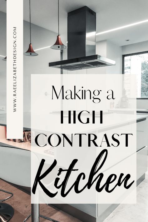 Should I Paint My Cabinets Black?: High Contrast Kitchens Done Right. High Contrast Kitchen Design, High Contrast Kitchen, Contrast Kitchen, Airbnb Cottage, Farmhouse Trends, Unique Backsplash, Visual Communication Design, Beautiful Cabinet, Kitchen Paint Colors