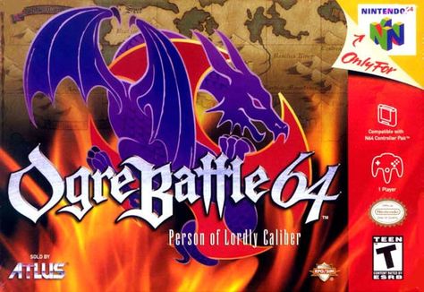 Ogre Battle 64: Person of Lordly Caliber (1999) box cover art - MobyGames Ogre Battle, Tactics Ogre, Video Game Box Art, Game Box Art, Home Office Gaming, Vintage Nintendo, N64 Games, Nintendo Wii U, Retro Gaming Art