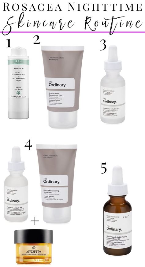 How to Create a Skincare Routine for Rosacea, Sensitive, Dry skin and anti-aging with the Ordinary skincare. Haut Routine, Ordinary Skincare, The Best Skin Care Products, Skin Care Routine For 20s, Night Time Skin Care Routine, The Ordinary Skincare, Nighttime Skincare, Best Skin Care Products, The Best Skin Care