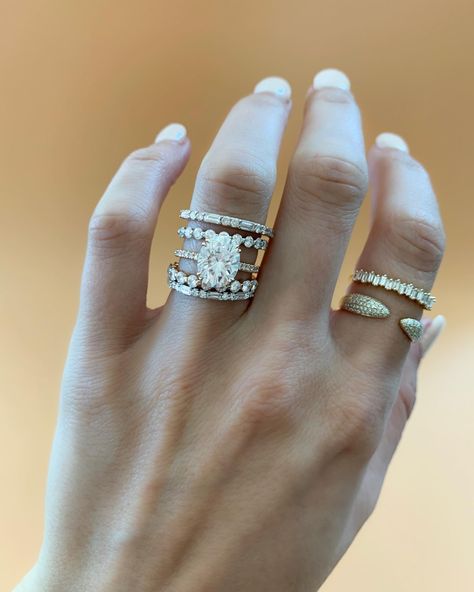 Two Solstice bands + Two Megastellars *MIGHT* be my new favorite #weddingband  combination 😍 planning a wedding? Tag your Boo 👻 Mixed Metal Wedding Rings, Mixed Metals Wedding, Baguette Diamond Wedding Band, Wedding Bands For Women, The Bling Ring, Stackable Rings Wedding, Stacked Wedding Bands, Stacked Wedding Rings, Stackable Wedding Bands