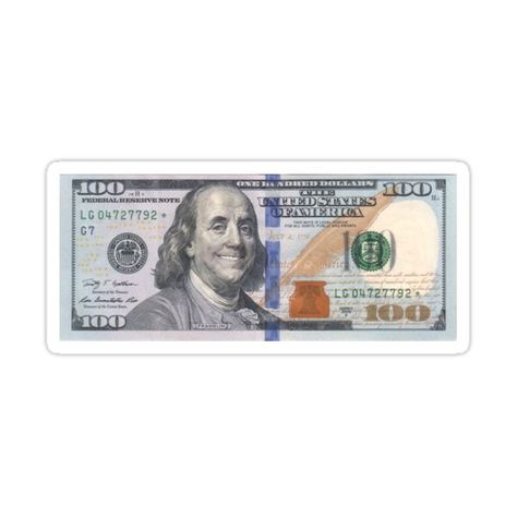 Decorate laptops, Hydro Flasks, cars and more with removable kiss-cut, vinyl decal stickers. Glossy, matte, and transparent options in various sizes. Super durable and water-resistant. A smiling Ben Franklin on the new hundred dollar bill. Oh Boy! Bill Design, 100 Bill, Money Stickers, $100 Bill, Dollar Note, 100 Dollar Bill, Fake Money, 100 Dollar, Pencil Eraser