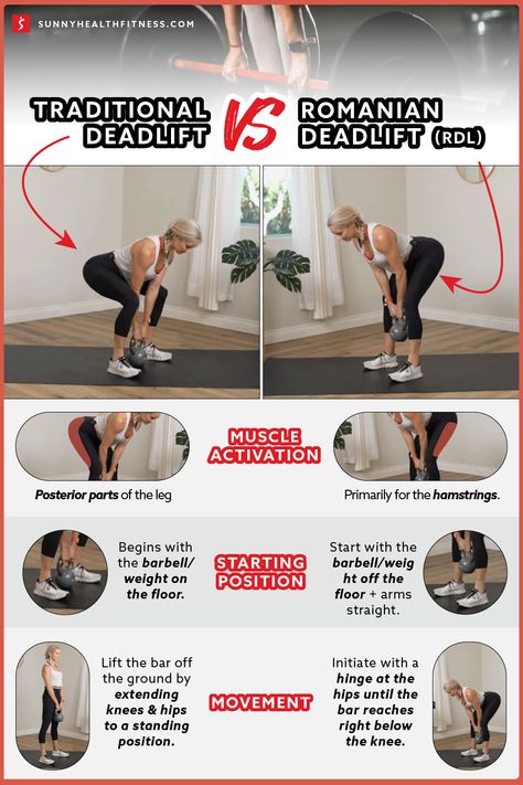 Deadlift Day Workout, Barbell Romanian Deadlift, Rdl Exercise Vs Deadlift, Deadlift Women Dumbell, Rdl Vs Deadlift, Rdl Alternative, Kettlebell Deadlift Women, Roman Deadlift Women, Deadlift Vs Romanian Deadlift