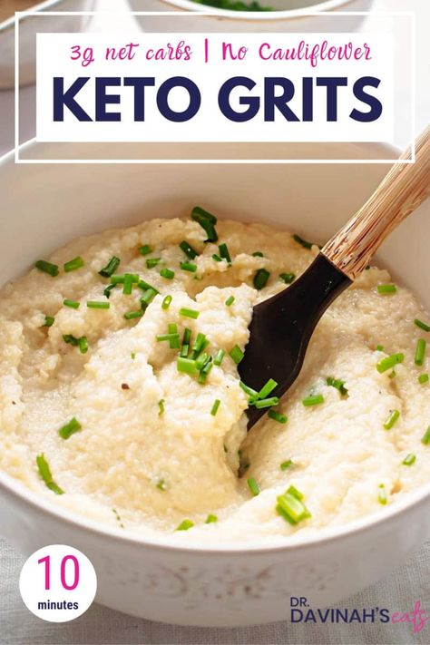 Southern Low Carb Recipes, Cauliflower Shrimp And Grits, Keto Grits Almond Flour, Low Carb Southern Recipes, Keto Southern Recipes, Keto Shrimp And Grits, Southern Keto Recipes, Gourmet Keto Recipes, Low Carb Breakfast No Eggs