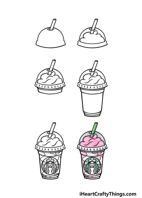 Starbucks Cup Drawing, Starbucks Drawing, Starbucks Illustration, Ice Drink, Starbucks Design, Starbucks Coffee Cup, Sketch It, Coffee Drawing, Bullet Journal Design