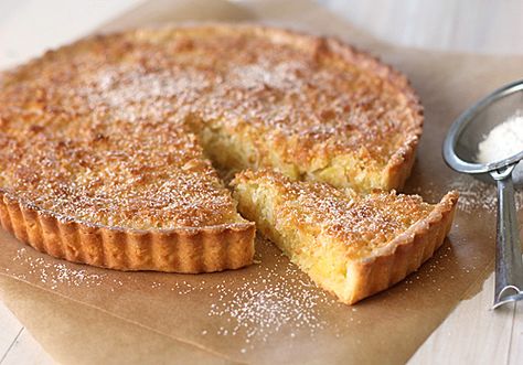 The Galley Gourmet: Coconut-Pineapple Tart Coconut Tart Recipe, Coconut Tart, Pineapple Tart, Scrumptious Food, Chocolate Sponge Cake, Sponge Cake Recipes, Fresh Pineapple, Sweet Tart, Pineapple Coconut