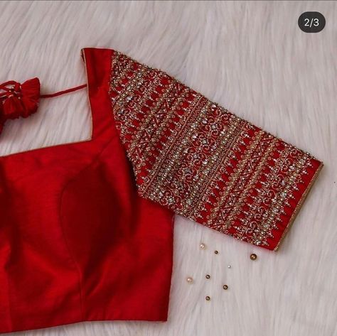 https://youtu.be/b25z5ZBgC5w Gold Buttalu, Red Blouse Design, Blouse Designing, Bridal Blouse Design, Blouses Work, Blouse Works, Blouse Designs Catalogue, New Saree Blouse Designs, Wedding Saree Blouse Designs