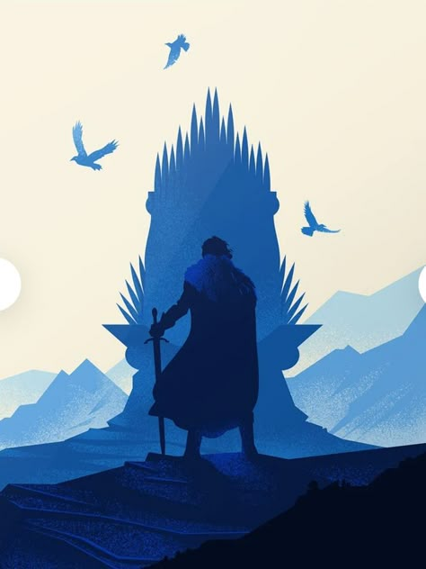 Jon Snow Daenerys Targaryen, Jon Snow Daenerys, Jon Snow Art, Game Of Thrones Illustrations, Jon Snow And Daenerys, Game Of Thrones Poster, John Snow, Blue Game, Snow Art