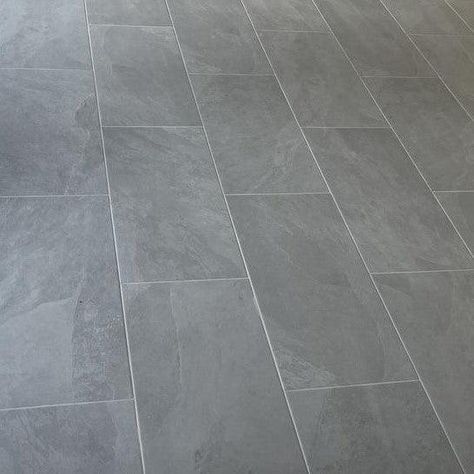 Dove Grey 12-in x 24-in Glazed Porcelain Floor and Wall Tile (1.92-sq. ft/ Piece) Grey Marble Bathroom Floor, Grey Bathroom Floor, Grey Marble Bathroom, Grey Kitchen Tiles, Master Bath Tile, Grey Ceramic Tile, Marble Bathroom Floor, Slate Tile Floor, Entry Tile