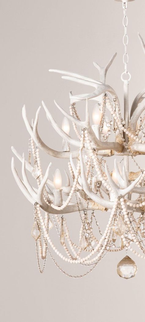 Farmhouse Fixtures, Modern Glam Decor, Deer Antler Chandelier, Flower Office, Antler Wreath, Antler Lights, Western Glam, Chirstmas Decor, Glamorous Decor