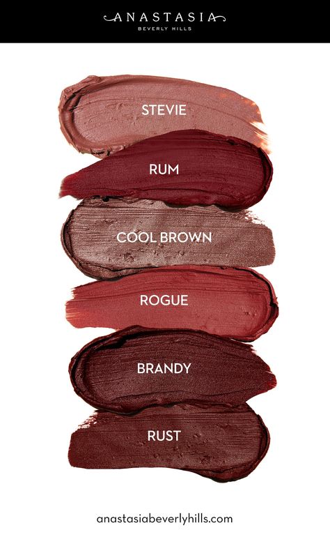 Brown Lippies, Anastasia Lipstick, Lipstick For Fair Skin, Lipstick Designs, Pigmented Lips, Brown Lipstick, Anastasia Beverly Hills Makeup, Lips Shades, Best Mascara