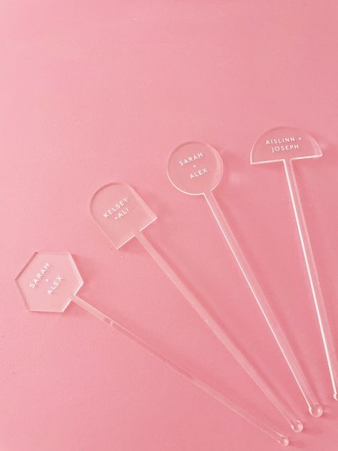 Wedding Drink Stir Sticks, Wedding Stir Sticks, Personalized Drink Stirrers, 40th Birthday Party Favors, Wedding Stirrers, Half Arch, Acrylic Drink Stirrers, Cocktail Stirrers, Custom Cocktails