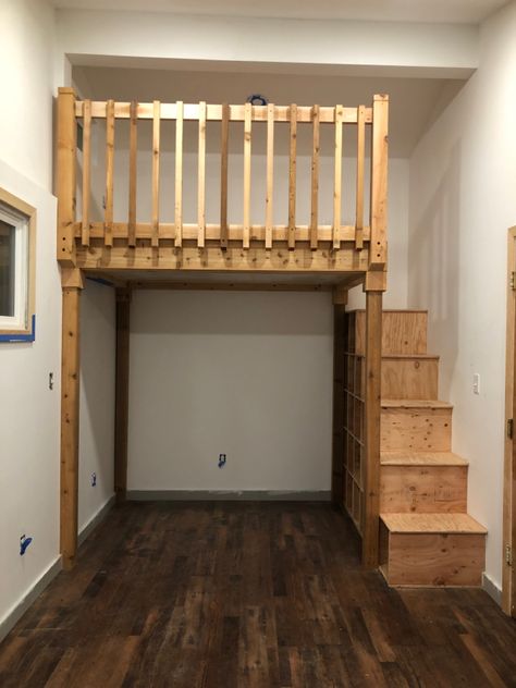 Stairs For Loft Bed, Bed Diy Storage, Diy Storage Stairs, Stairs For Loft, Loft Bed Diy, Loft Bed With Cabinet, Cabinet Stairs, Loft Bed Stairs, Bed With Cabinet