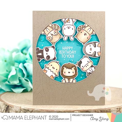 Birthday Card For Friends, Elephant Cards, Mama Elephant Cards, Mama Elephant Stamps, Handcrafted Cards, Mama Elephant, Elephant Design, Animal Cards, Happy Birthday To You