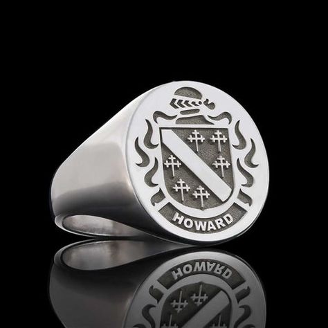 Howard family crest jewelry Howard Family Crest, Family Crest Ring, Family Crest Rings, Family Crest, Family Name, Nespresso Cups, The Family, Cufflinks, Right Now