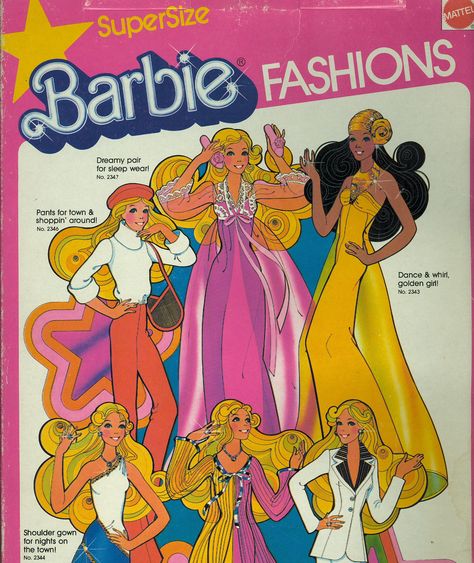 Vintage Barbie Packaging, Vintage Barbie Illustration, Barbie Scrapbook, Barbie Illustration, Mode Disco, Barbie Art, 70s Aesthetic, Barbie Vintage, Inspo Board