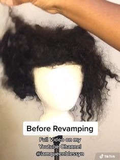 Synthetic Curly Wig, How To Revamp Human Hair Wig, How To Revamp Curly Wig, How To Revamp An Old Wig, How To Revive Curly Hair, Hair Revamping, Wig Repair, Disney Customes, Diy Hair Wig