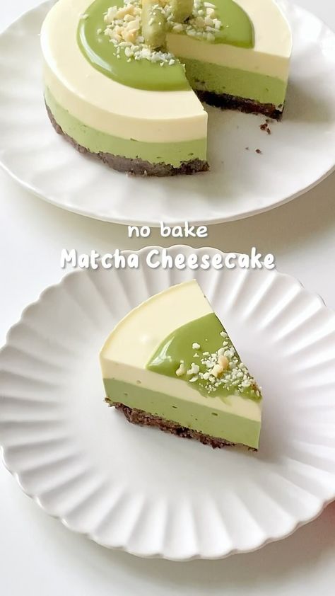 Small Tummy, Cheesecake Base, Cookies Icing, Matcha Cheesecake, Cheesecake Layer, Matcha Cake, Cake 5, Miniature Inspiration, Big Appetite