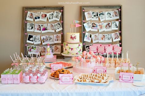 Party Table Decorating Ideas: How to Make it Pop! Birthday Table Decorations, Party Table Settings, Birthday Party Tables, Birthday Table, Girl Birthday Party, Girl First Birthday, Baby First Birthday, 1st Birthday Girls