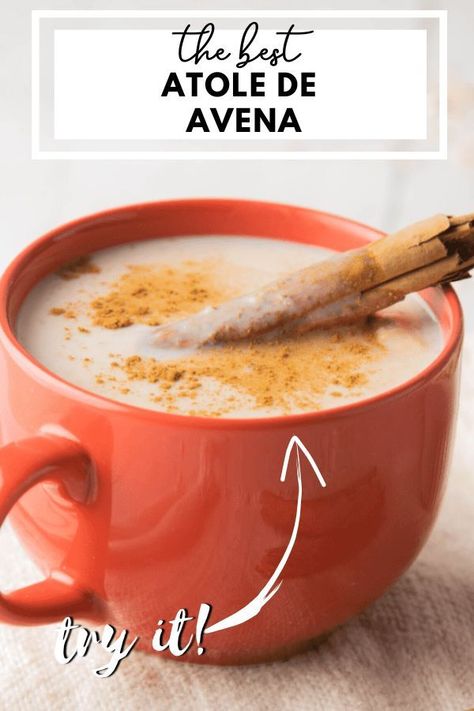 Mexican Avena Recipes, Mexican Oatmeal, Mexican Atole Recipe, Oatmeal Drink, Avena Recipe, Steam Chicken Recipe, Atole Recipe, Traditional Mexican Breakfast, Pressure Cooker Recipes Chicken