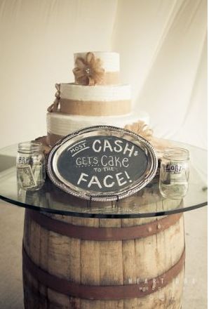 Most cash gets cake to the face Honeymoon Fund, When I Get Married, Heart Box, Cute Wedding Ideas, Wedding Games, Best Day Ever, Cake Smash, Fun Wedding, Wedding Bells