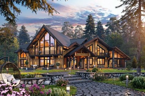 Mountain Home Exterior, Home Exterior, Luxury Homes Dream Houses, Sims House, House Architecture Design, Dream House Exterior, House Goals, Dream House Plans, Pretty House