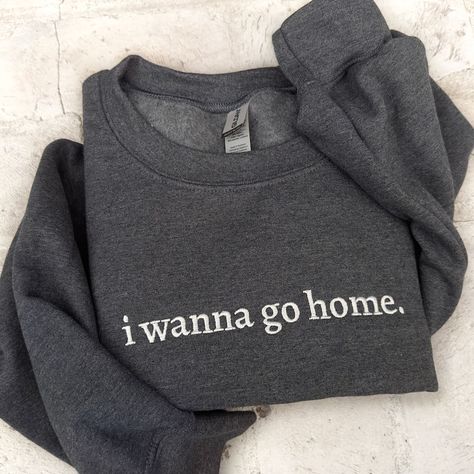 This Gender-Neutral Adult Sweatshirts item by VivianaWild has 85 favorites from Etsy shoppers. Ships from San Jose, CA. Listed on May 26, 2024 Embroidered Clothes Ideas, Sweatshirts Ideas, Homebody Sweatshirt, I Wanna Go Home, Wanna Go Home, Minimalist Sweatshirt, Sweatshirt Embroidery, Funny Asf, Cute Shirt Designs